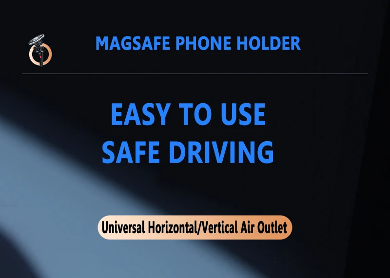 Magnetischer Handyhalter, kompatibel mit MagSafe, Autohalterung für iPhone 14, 13, 12, Auto-Entlüftungsclip, Handyhalterung, Handyhalterung – Detail 1