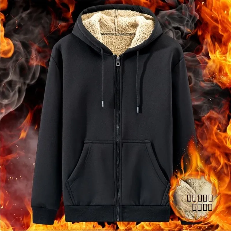 

able Thiened Large Size Sweatirt Workwear for Men Casual Cleanfit Sle Youth ular Thiened Outerwear Jaet