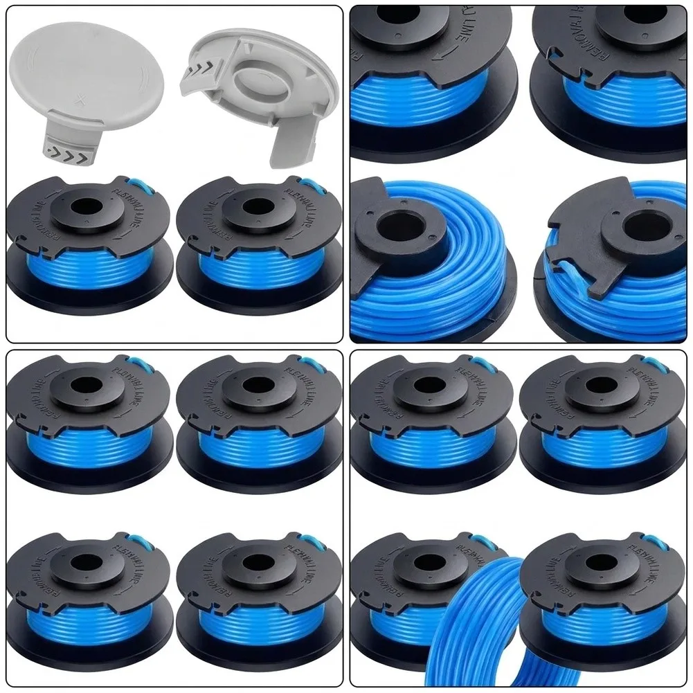 AC14RL3A Compatible Replacement Spools for 18V 24V 40V - 11 ft 0.065 in Auto Feed Line Spool Pack with 2 Covers