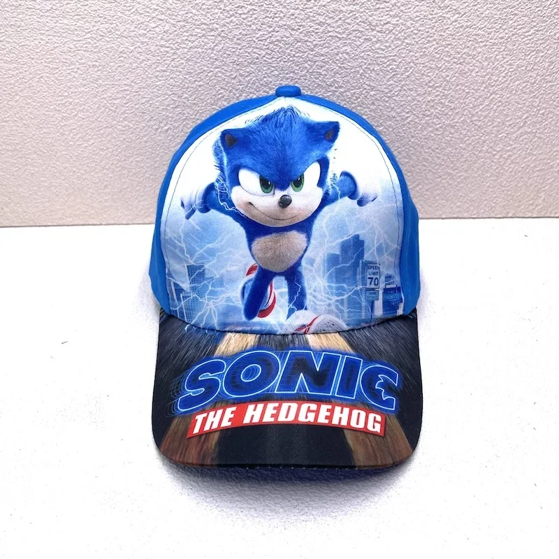 Sonic Cartoon Baseball Cap Sunhat Outdoor Action Figure Toys Fashion Hiphop Casual Peaked Caps Sun Visor Boys Kids Birthday Gift