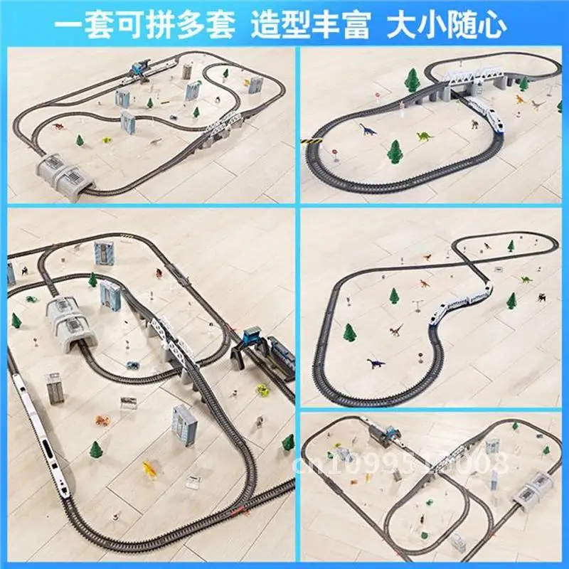 Simulation of High-speed Rail Motor Vehicle Rail Car Electric Toy Gifts Train Children's Harmony Mold Bullet Train Children's