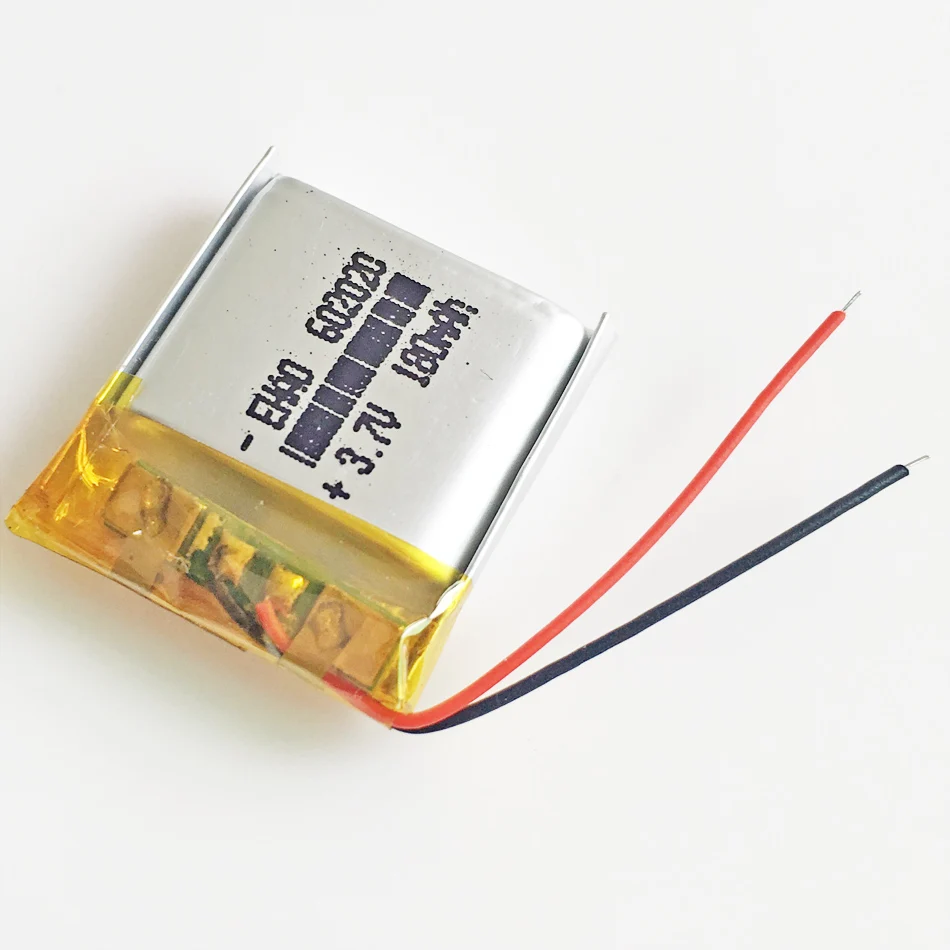 3.7v 180mAh polimerowy akumulator litowo-Lipo i jonowy do głośniki z Bluetooth MP3 inteligentny rejestrator Led 602020