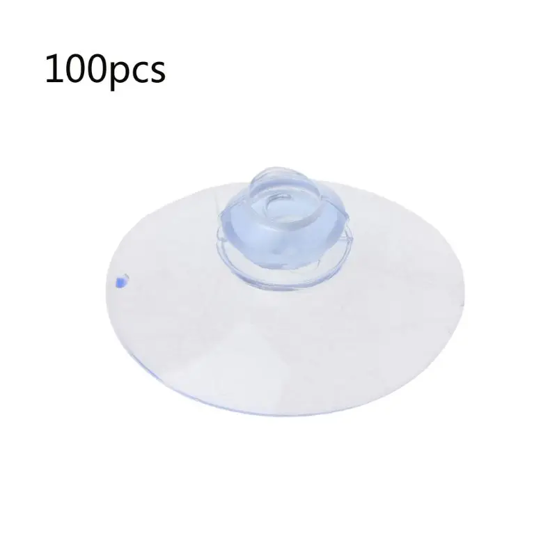 100 Pcs Clear Suction Cups Without Hooks Sucker Pads for Decor Glass Window Wall