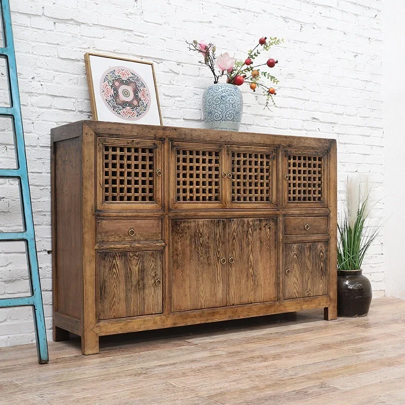 Chinese Antique Wooden Storage Cabinet China Hutch Cupboard Wardrobe Cabinet Display Shelf Dining Kitchen Cabinet Sideboard