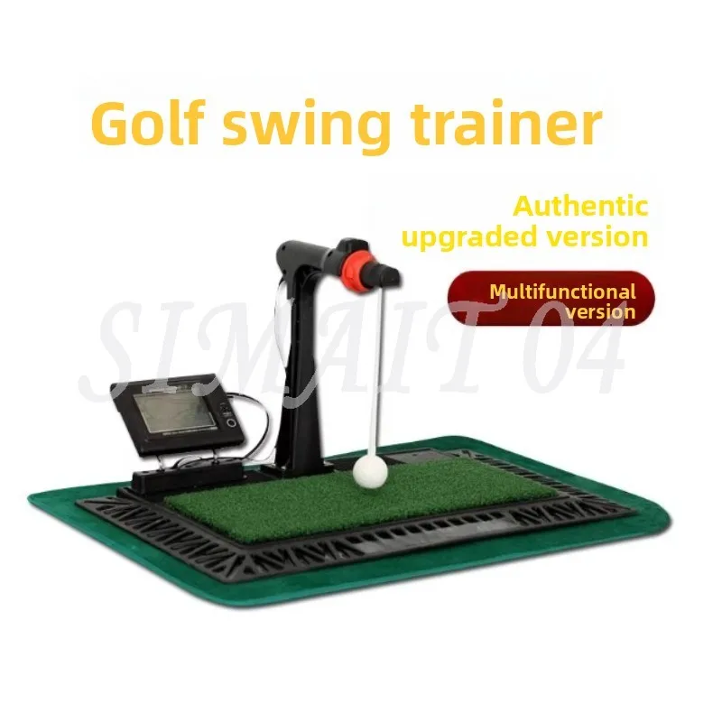 

Indoor Digital Swing Practice Golf Swing Exerciser Trainer with English Panel Digital Screen & Auxiliary Voice Elite