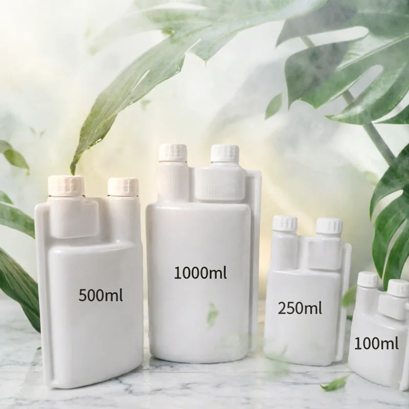 8pcs HDPE Graduated Storage Bottles with Leak-Proof Lids Clear Markings for Shampoo Soap Cleaner Refill Household Liquids