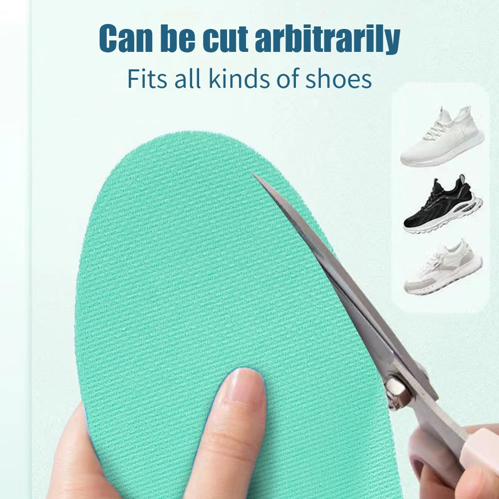 Sports Insole Shoes Pads Unisex Shock Absorption Mint Deodorant Breathable Shoe Pad Run Insole Feet Trimmable Orthopedic Insoles