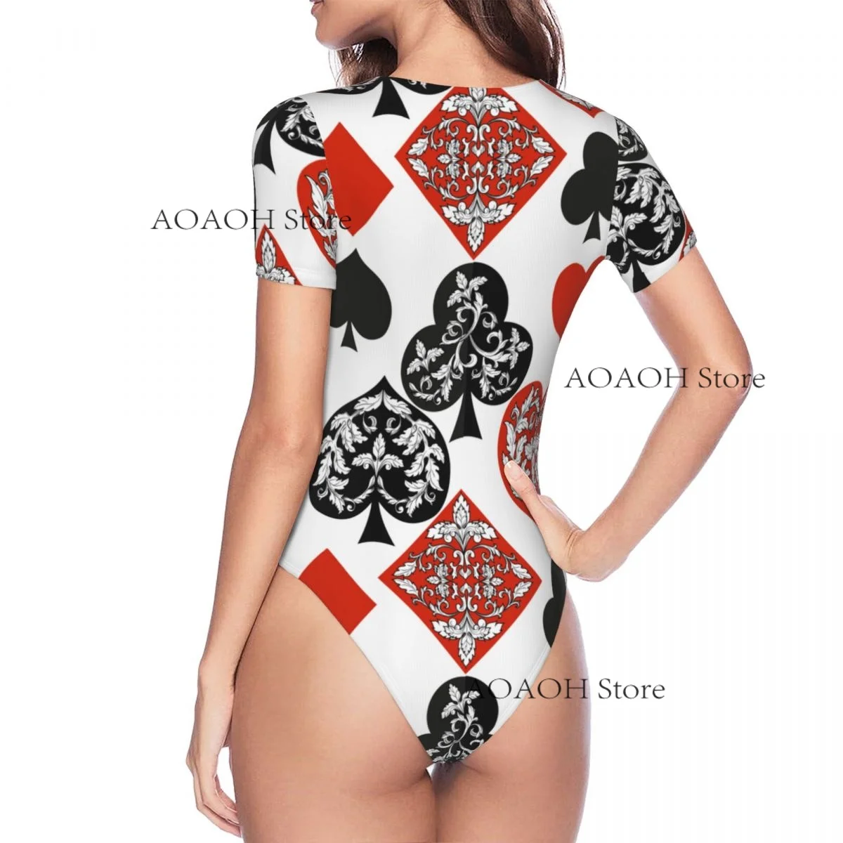 Combinaison femme Sexy femmes barboteuse body manches Poker femme vêtements salopette serrée