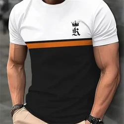 Nadruk w litery T-Shirt dla mężczyzn Fitness sport męska koszulka Casual sport Trend T-Shirt Street Hip-Hop luźny krótki rękaw Top