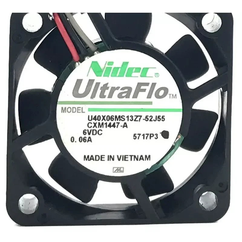 for NIDEC U40X06MS13Z7-52J55 5V 0.06A 40mm Silent Cooling Fan 4CM 4010 DC Brushless Computer Case CPU Cooler