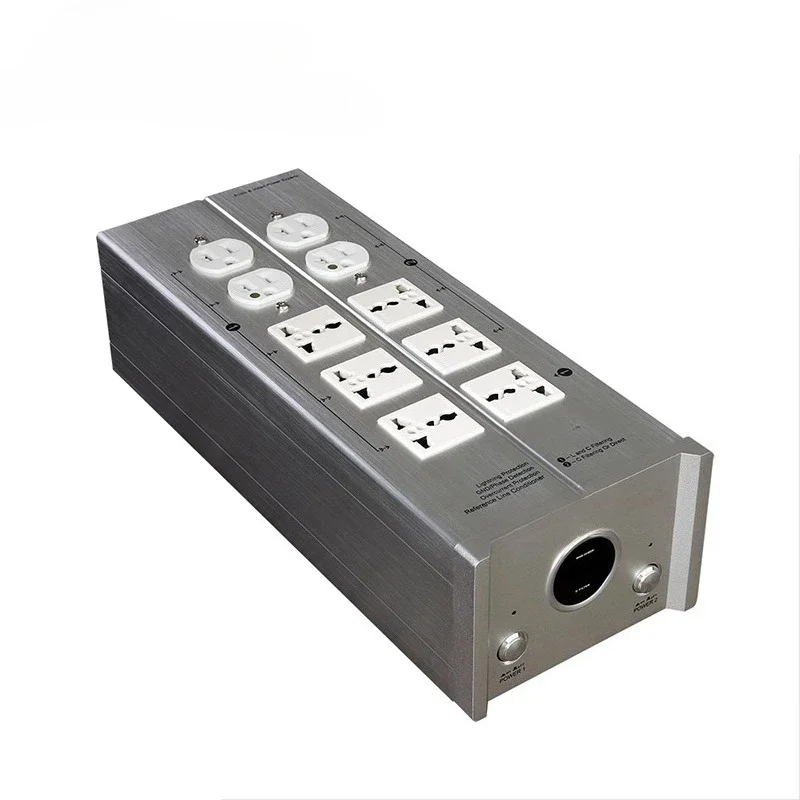 

LB-6620 dual-channel power su pply filter so ket anti-interfere nce, anti-overcur rent a nd light ning protec tion