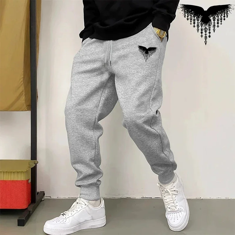 

Новое поступление 2025, мужские спортивные штаны, высококачественные брюки-джоггеры с принтом древних ворон, осень-зима, мужские домашние уличные повседневные брюки