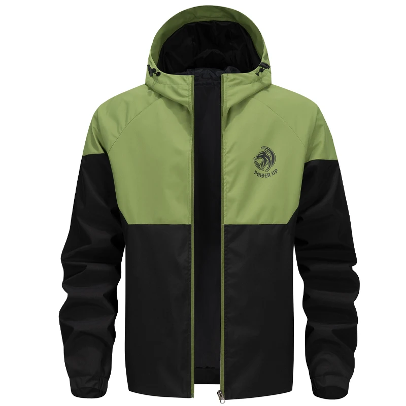 

Легкая ветровка, осенне-зимняя верхняя одежда, уличная одежда, топ европейского размера, мужская спортивная уличная куртка с капюшоном, повседневное пальто свободного покроя