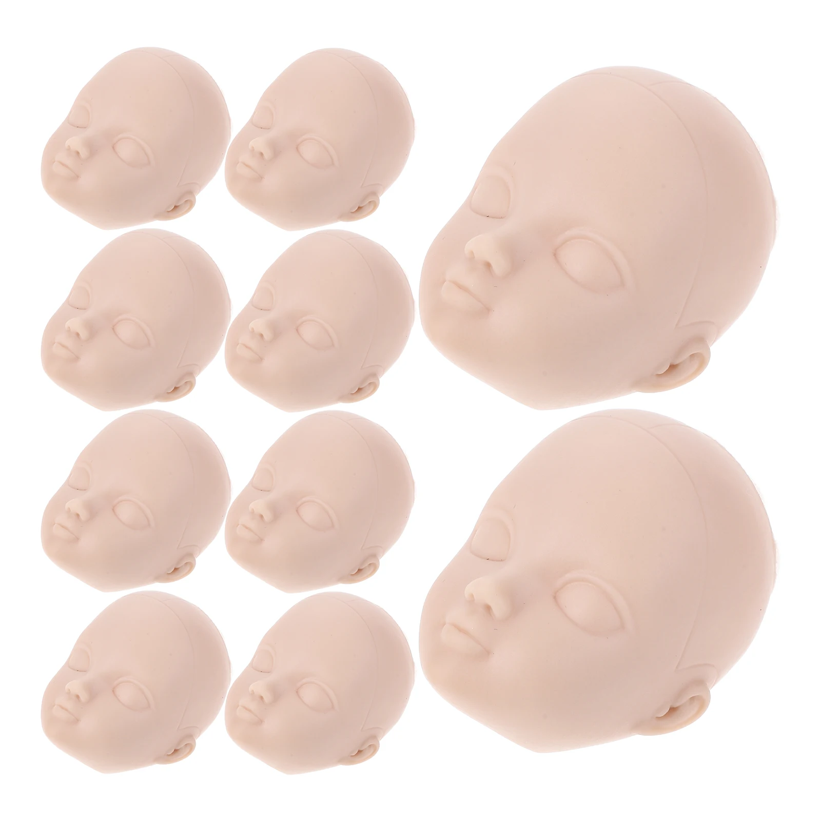 

10pcs Head for Makeup Practice Simple Design Mini Beginners Cosmetology Students Replacing Head Great Gift