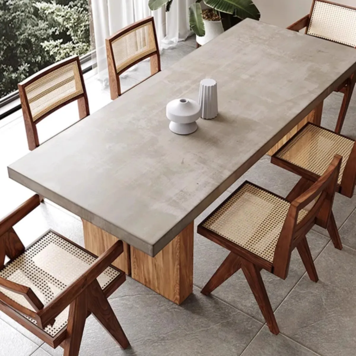 Picture 5: Nordic commercial multi-person creative surface rectangular table conference table solid wood furniture