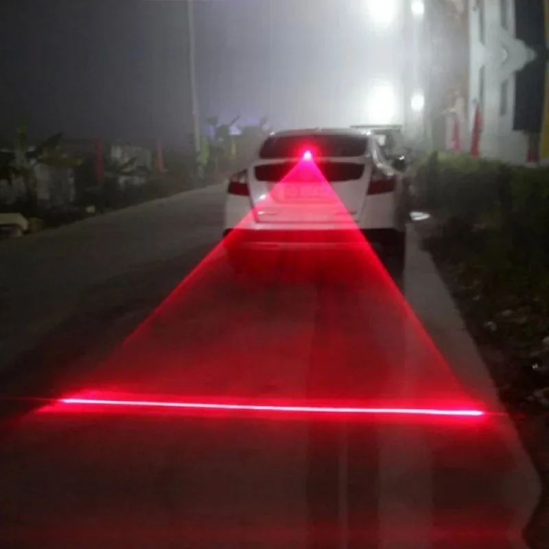 Luz antiniebla láser LED para coche, luz trasera anticolisión para vehículo, lámpara de advertencia de freno, niebla trasera anticolisión para extremo de coche