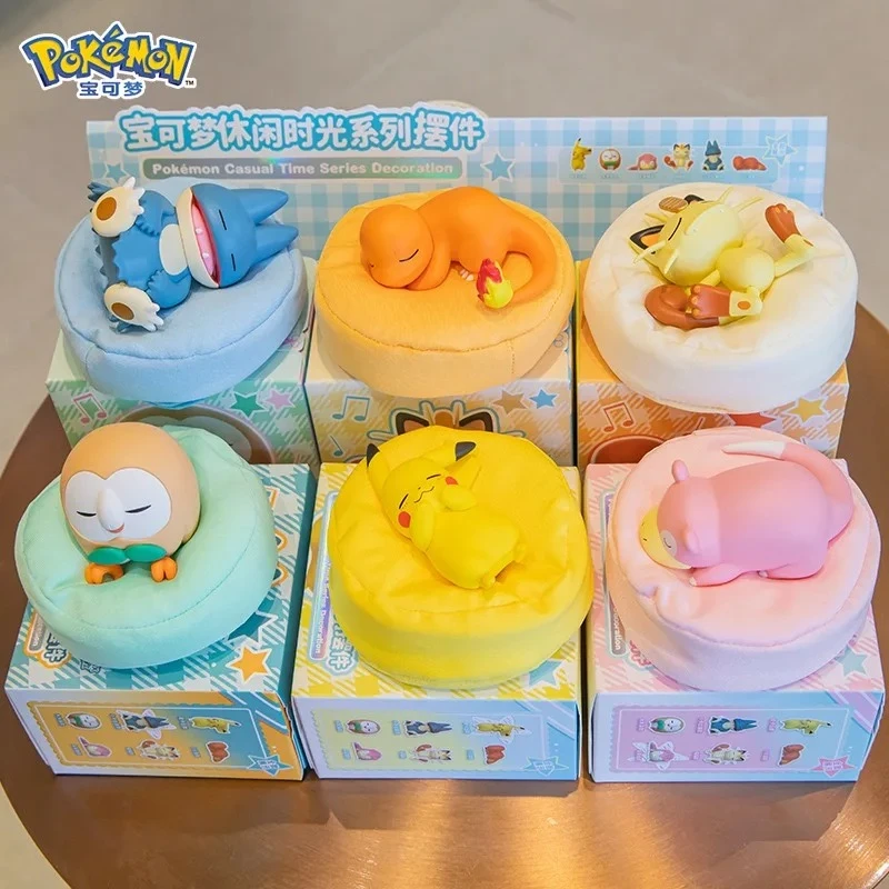 Hot Sale Pkm Eevee Sleeping Position Series Blind Box Sylveon Umbreon Flareon Jolteon Anime Desktop Decoration Model Toy Gift image 3