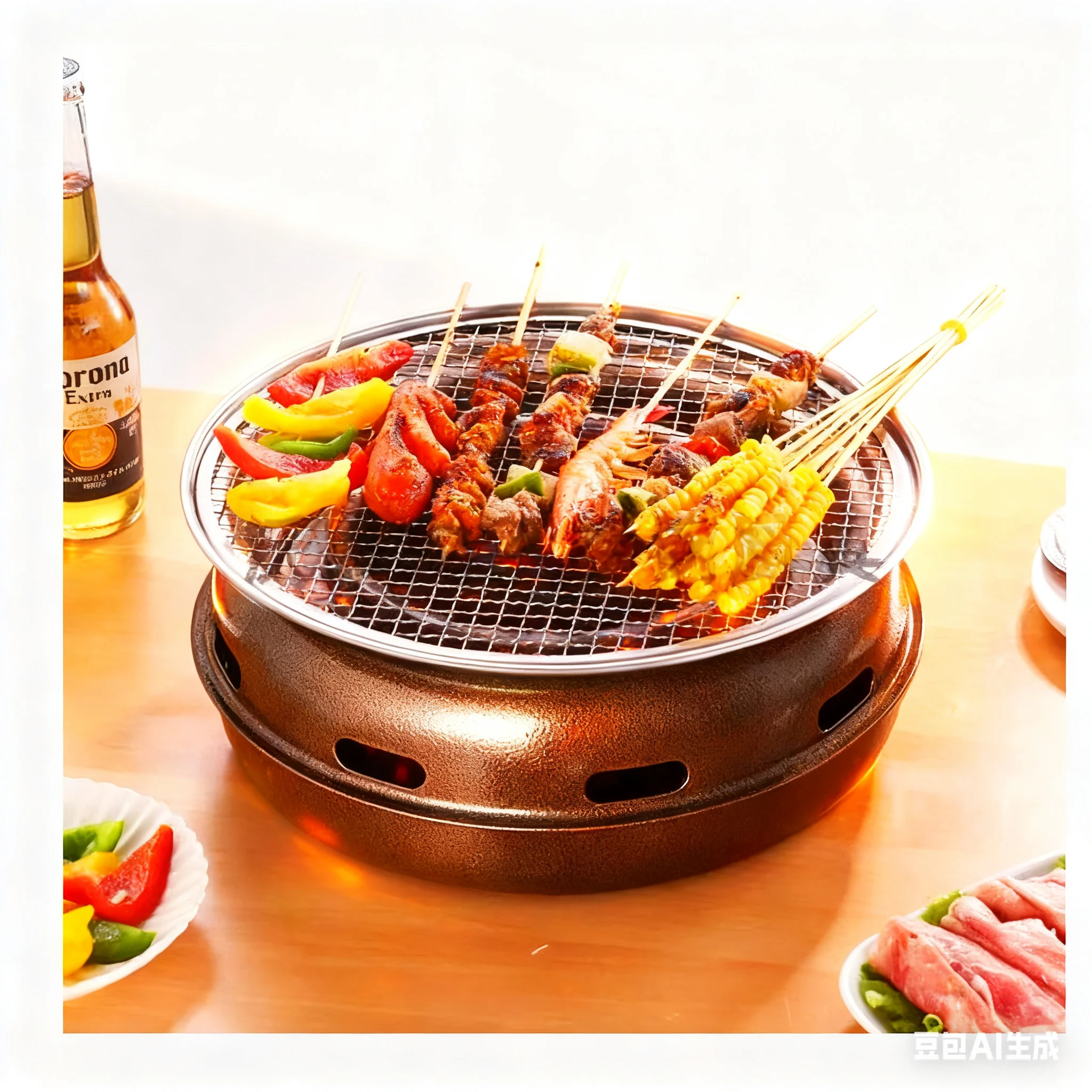 

New BBQ Grills for Autumn and Winter,Korean-Style Round BBQ Grill,Portable Charcoal Grill for Outdoor,Backyard,Camping & Picnic,