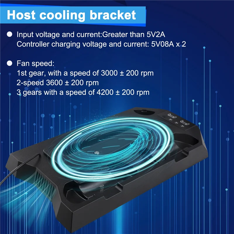 Ps5/Ps5 슬림 콘솔용 ELEC-수직 냉각 스탠드 Playstation5 게임 패드 충전 도크용 고속 충전 스테이션