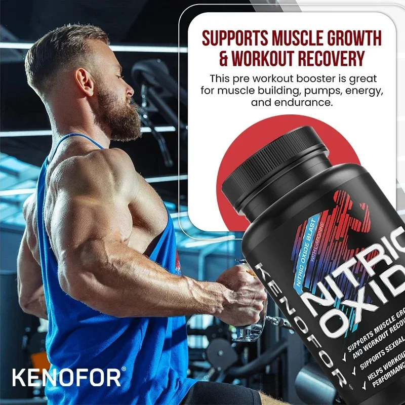 Kenofor Nitric Oxide Booster Pre-Workout Boosts Muscle, Pump, Energy and Endurance