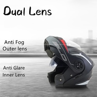 Motorcycle helmet -Full-face type,suitable for all seasons,comfortable and breathable, equipped with dual lenses and open design