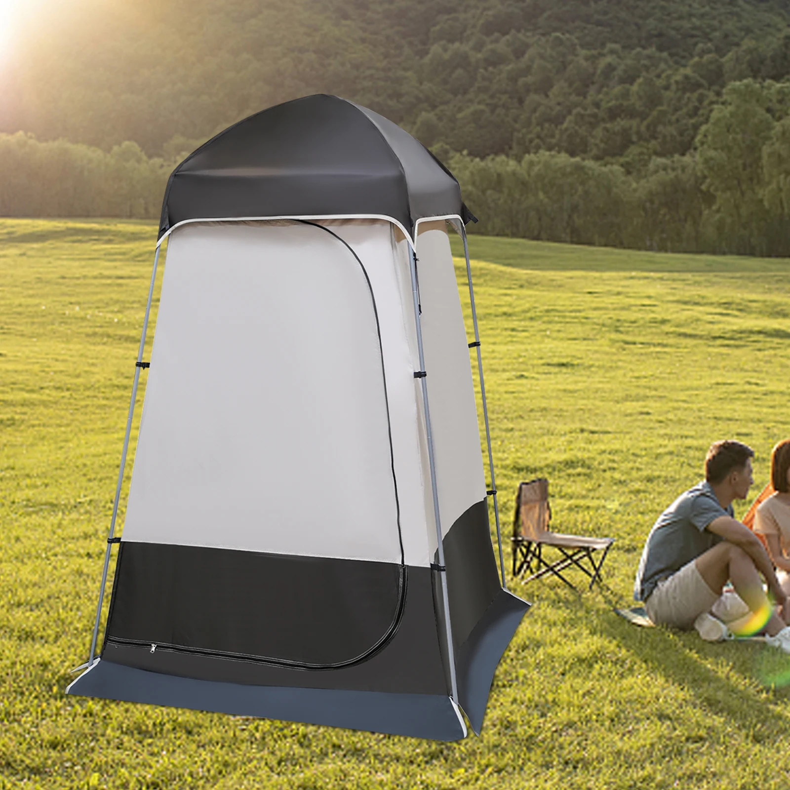 Outdoor Shower Tent, Outdoor Changing Clothes, Fishing Camping Shower, Outdoor Camping Tent - Coffee Color