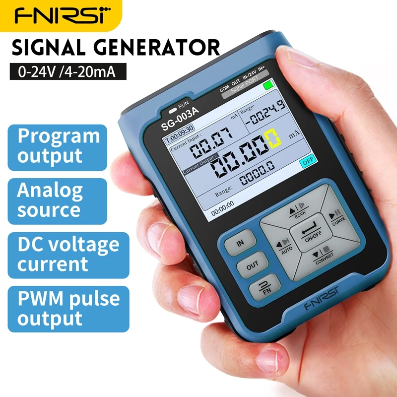 FNIRSI Multifunctional Signal Generator Calibrator 0-10V Adjustable Current Voltage Simulator 4-20mA Precise Sources Transmitter