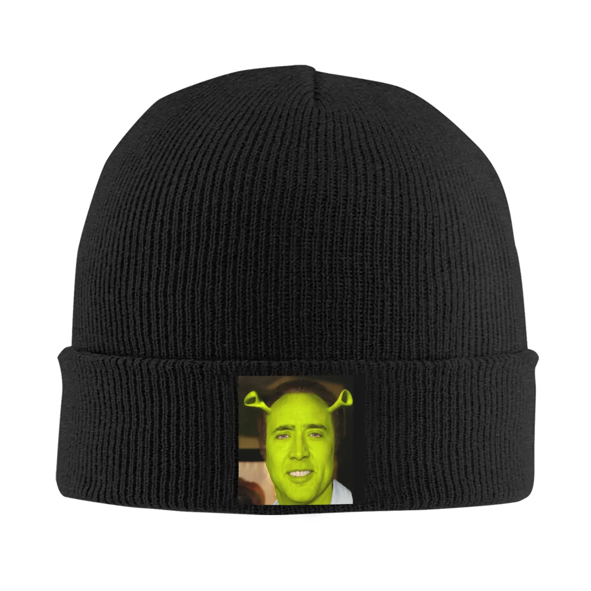 Custom Nicolas Cage Meme Bonnet Hat Cool Knit Hats Men Women Unisex Adult  Warm Winter Skullies Beanies Caps