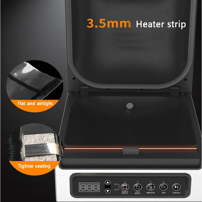 Vacuum Sealer Kitchen  Strong Sous Pumping Degasser Sealing Machine Cans  Packer For Food Storage Dry Wet Modes Packing