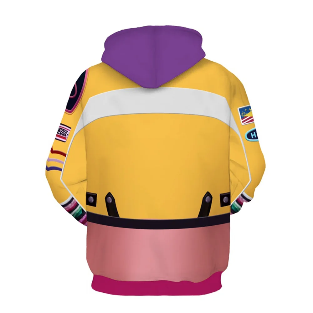 2025 dibujos animados Demon Hunter of KPop Cosplay Rumi Sudadera con capucha pantalones ropa trajes de juego de rol traje Halloween carnaval para hombres y mujeres