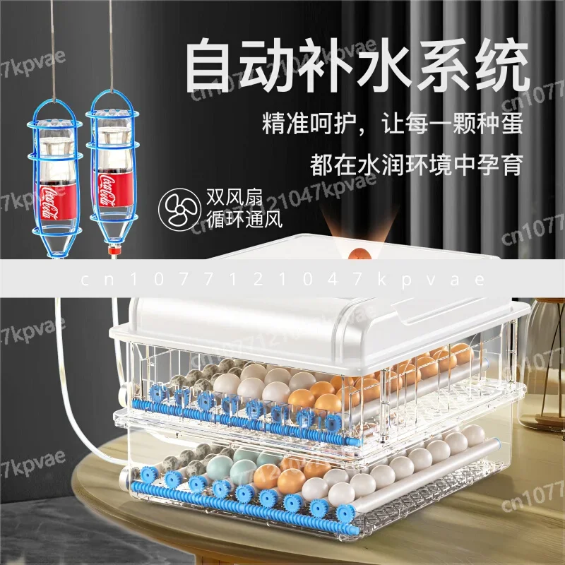 Automatic Egg Incubator, Small Incubator Household, Smart Rutin Chicken Duck Goose Pigeon Chicken