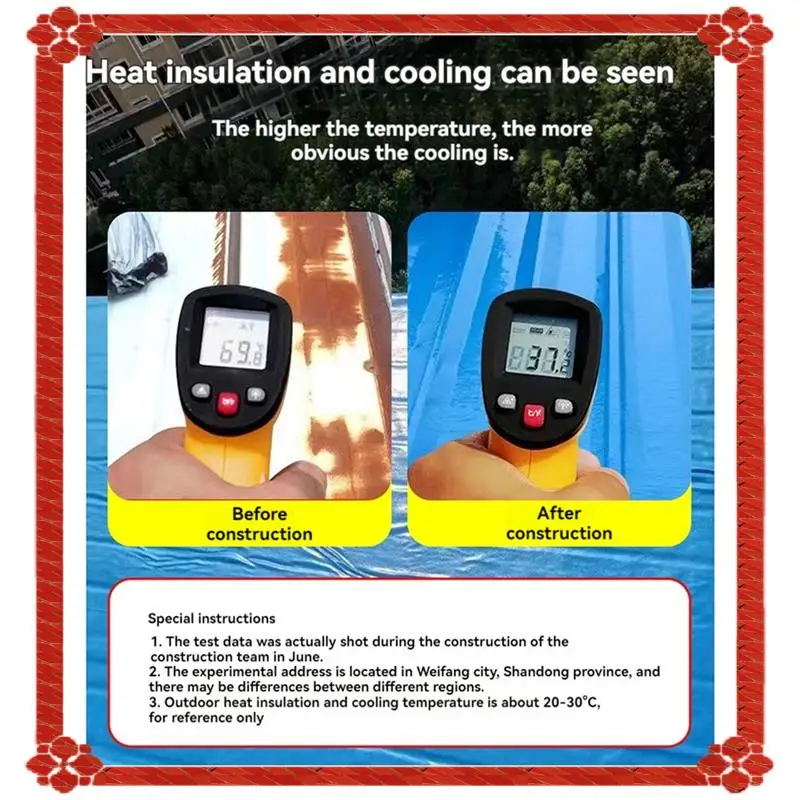 Consegna in 24 ore 2 Rotoli 10Mx20cm Nastro isolante termico impermeabile Tetto Strumento di riparazione a tenuta stagna Resistenza alle crepe della parete Autoadesivo