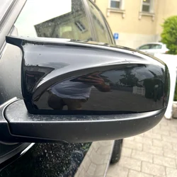 Horn shape M style Rearview Carbon Fiber Style Black Side Mirror cover Caps for BMW X5 E70 X6 E71 2008-2013 accessories