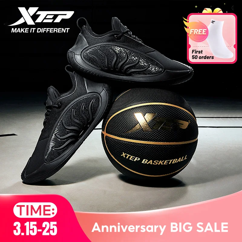 

Xtep Sky 2.0 PU Basketball Shoes Sports For Men 2026 Practical Guard Winter New Combat Training Durable Sneakers 874119120009