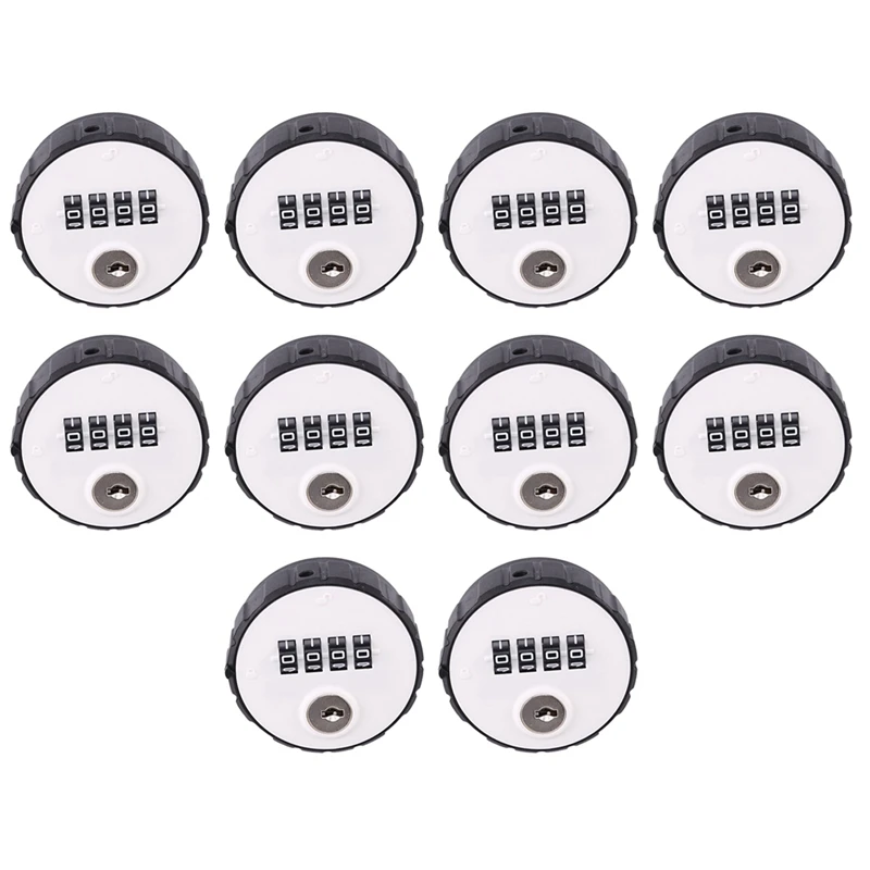 10X Combination Cabinet Cam Lock 4 Digital Keyless Drawer Door Gym School Locker With Key Reset