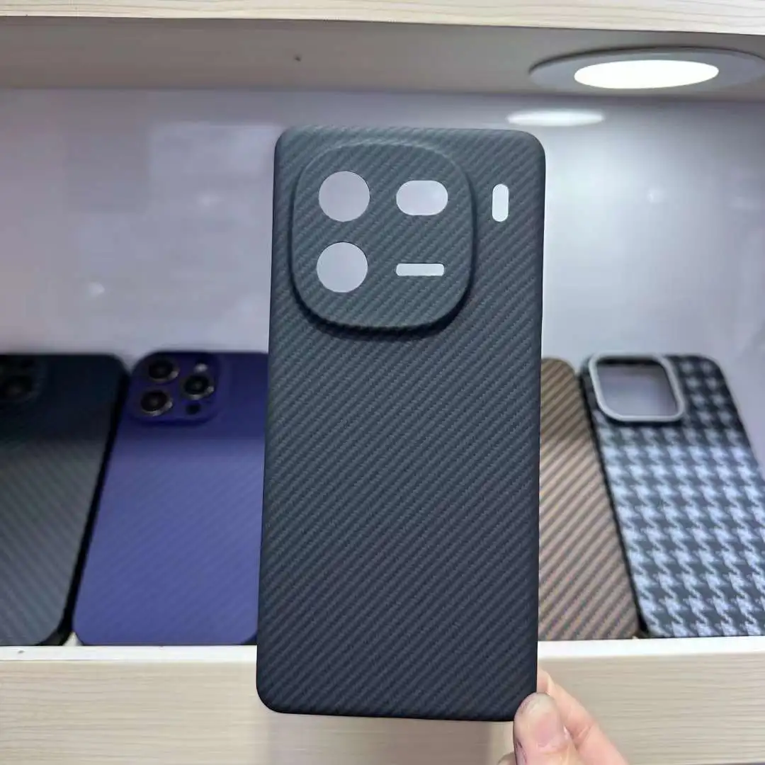 Funda de teléfono de fibra de carbono Real ACC para Vivo Iqoo 12 Pro, cubierta de fibra de aramida ultrafina, carcasa de teléfono Iqoo 12