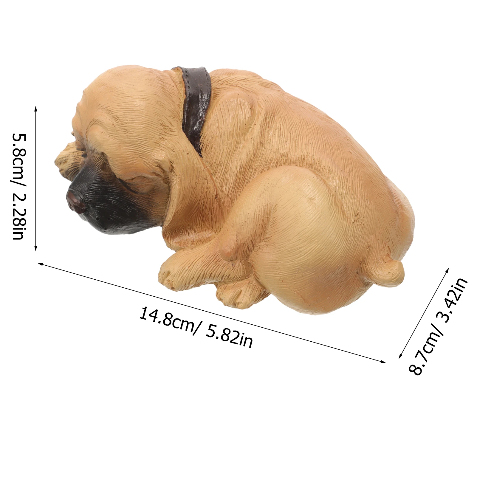 Weerbestendige puppysleutelverbergdoos buitentuinhars vermomd als decoratie voor gebruik op tuin of terras Tuinbeeld