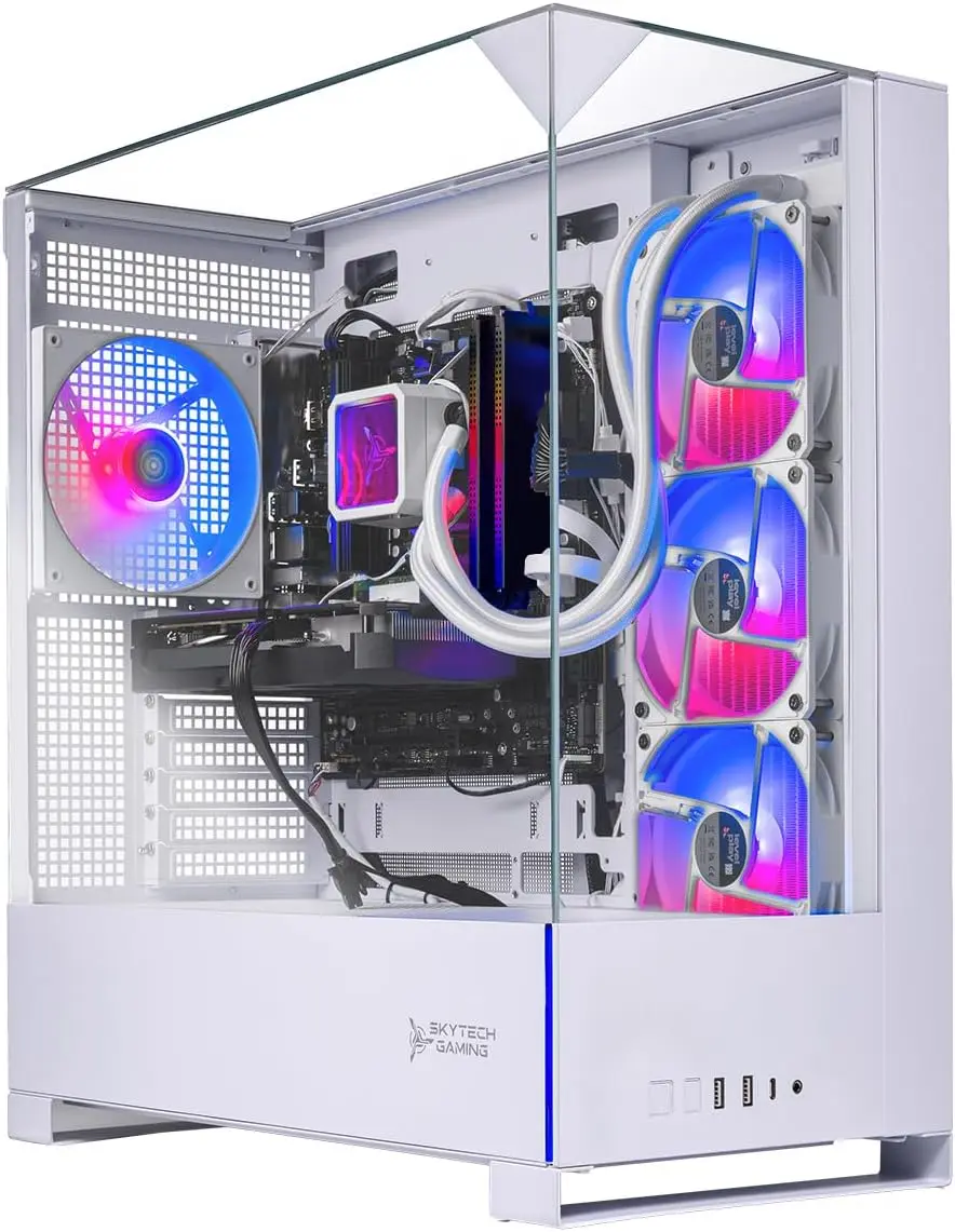 Skytech Gaming Archangel 5 Gaming PC, AMD Ryzen 7 7700X 4.5GHz, NVIDIA RTX 5070 12GB, 1TB Gen4 NVMe SSD, 32GB DDR5 RAM 6000
