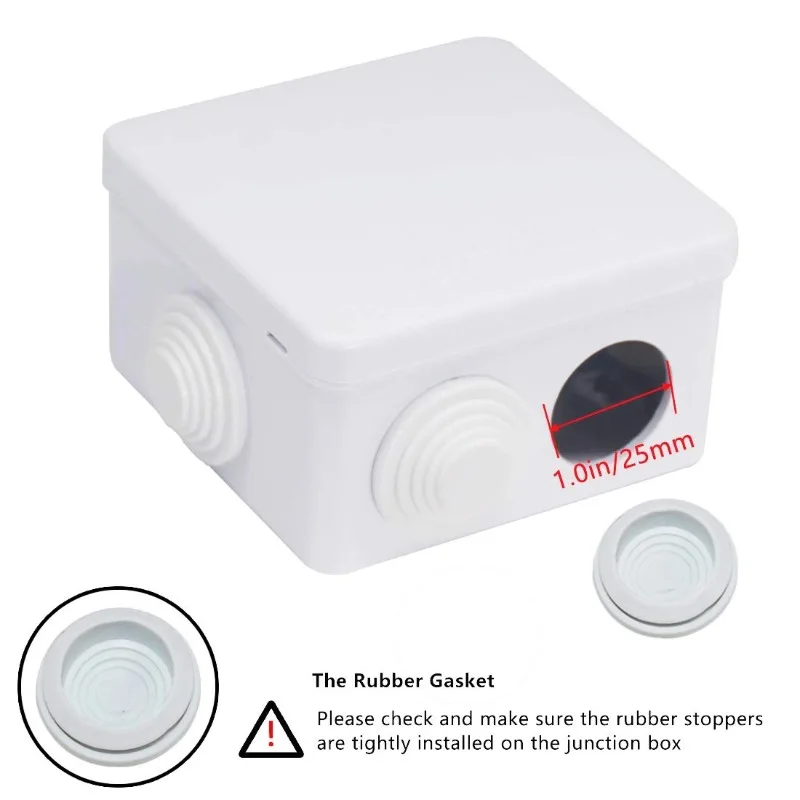 Waterproof Junction Box ABS Plastic Wire Shell Connection Cable Branch Junction Box Universal Electrical Enclosure with Cover
