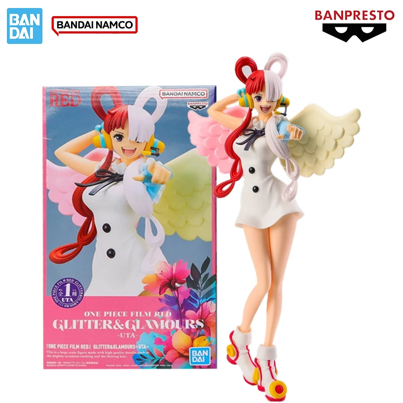 

Bandai натуральная ONE PIECE Banpresto блестящая и гламурная театральная версия красного цвета 22 см UTA украшение торта аниме фигурки модель подарки