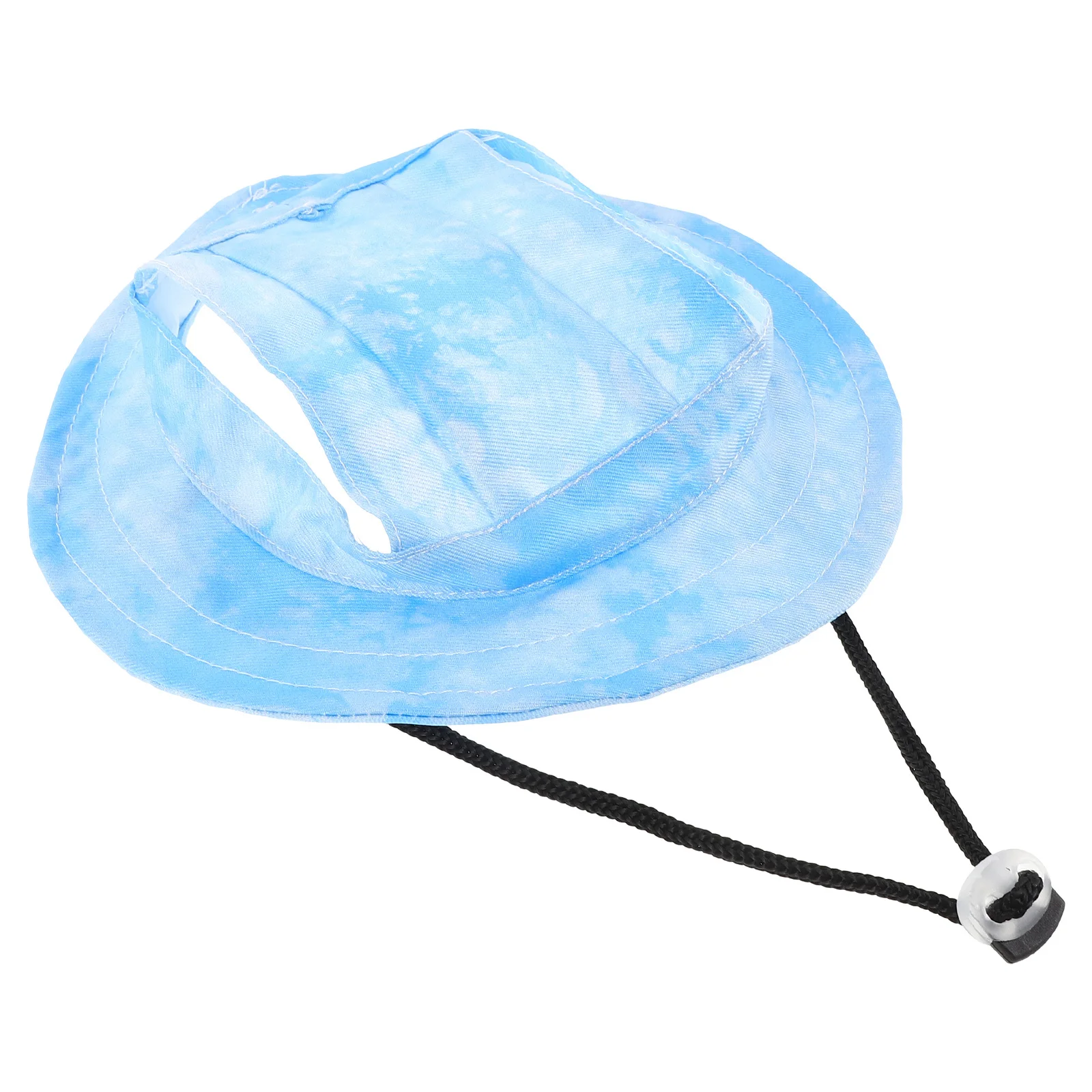 

Pet Sun Hat Adjustable Uv Protection Fisherman Summer Cap with Ear Holes for Small Dogs Cats 35cm Head Circumference