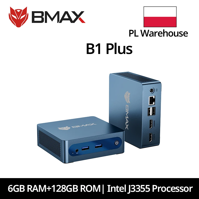 Bmax B1 Plus Windows 11 Pc Intel J3355 6Gb Ram 128Gb Rom HDMI USB
