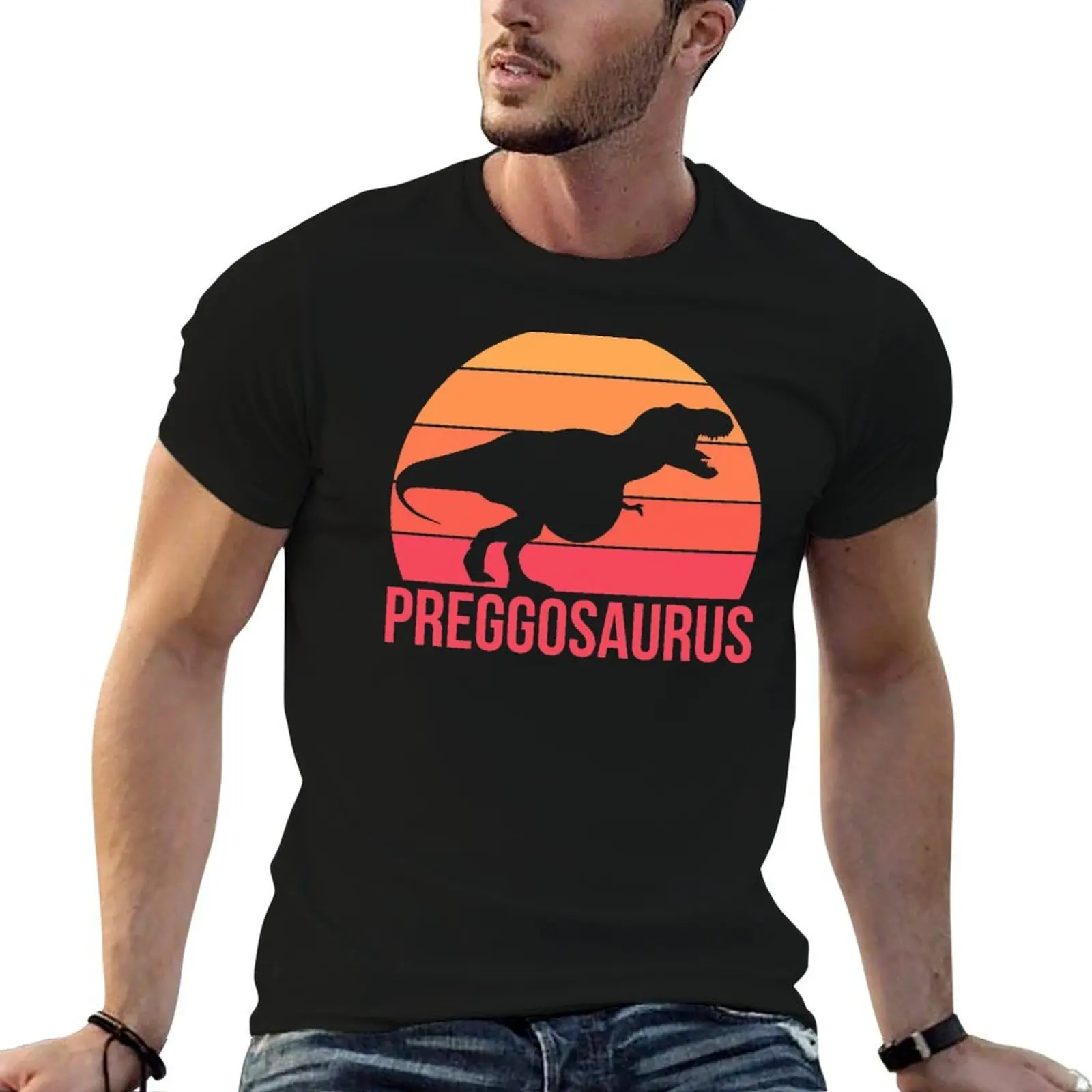 

funny - T-Shirt man shirts t anime Preggosaurus t graphic for shirts tshirt oversize man Mom Pregnant Dinosaur