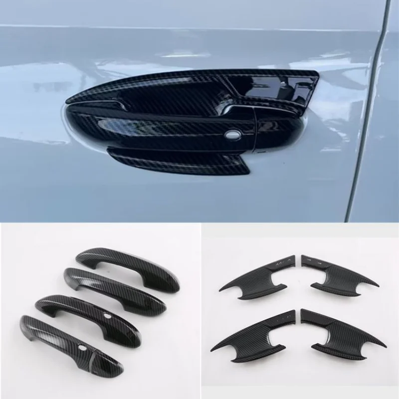 

LHD RHD Car Exterior Door Handle Cover Trim Decoration For MG 4 MG4 EV Mulan 2023 －2024 Accessories ABS Carbon Fiber