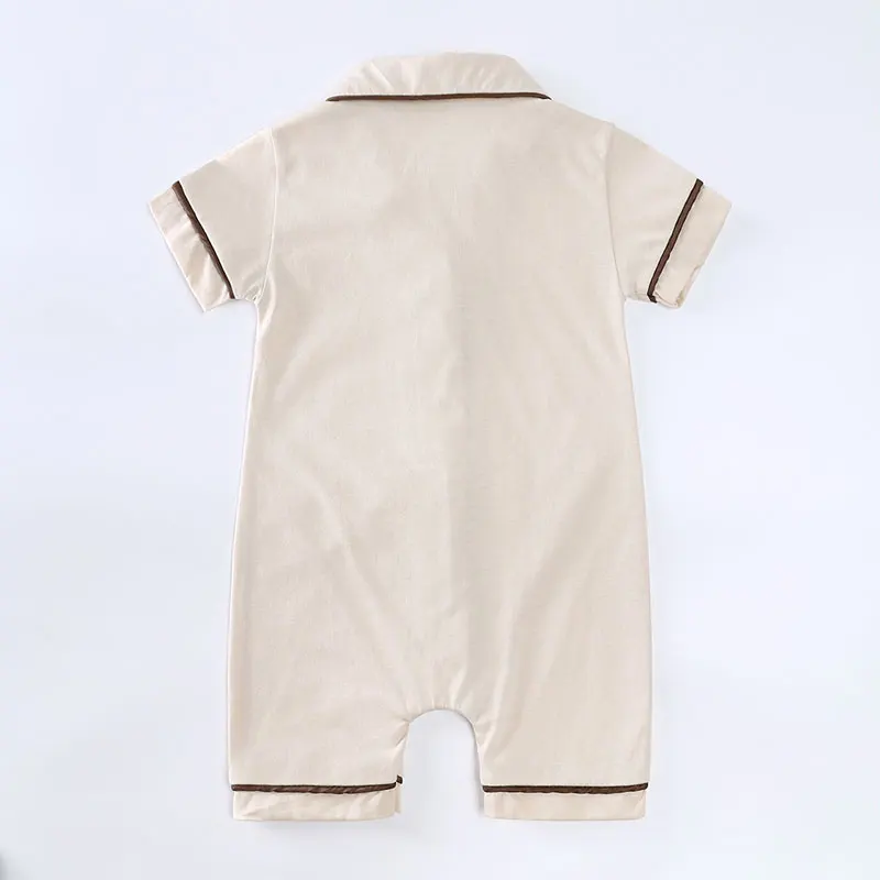 Fashion Solid Color Newborn Baby Clothes Girl Romper Cotton Short Sleeve Baby Boy Clothes Summer Infant Girl Romper 1-3 Years