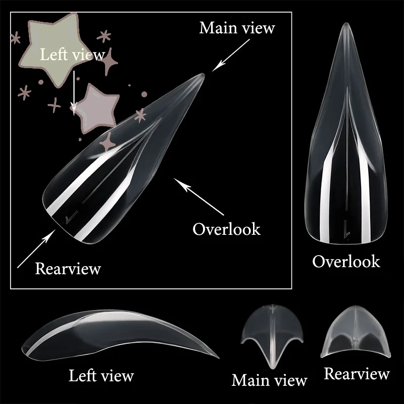 [TW] 3D Eagle Claw Gebogen Nep Herbruikbare Nagels Volledige Dekking Druk Op Nagel Formulieren Mallen Kristal Nagel Verlenging tip Nagel