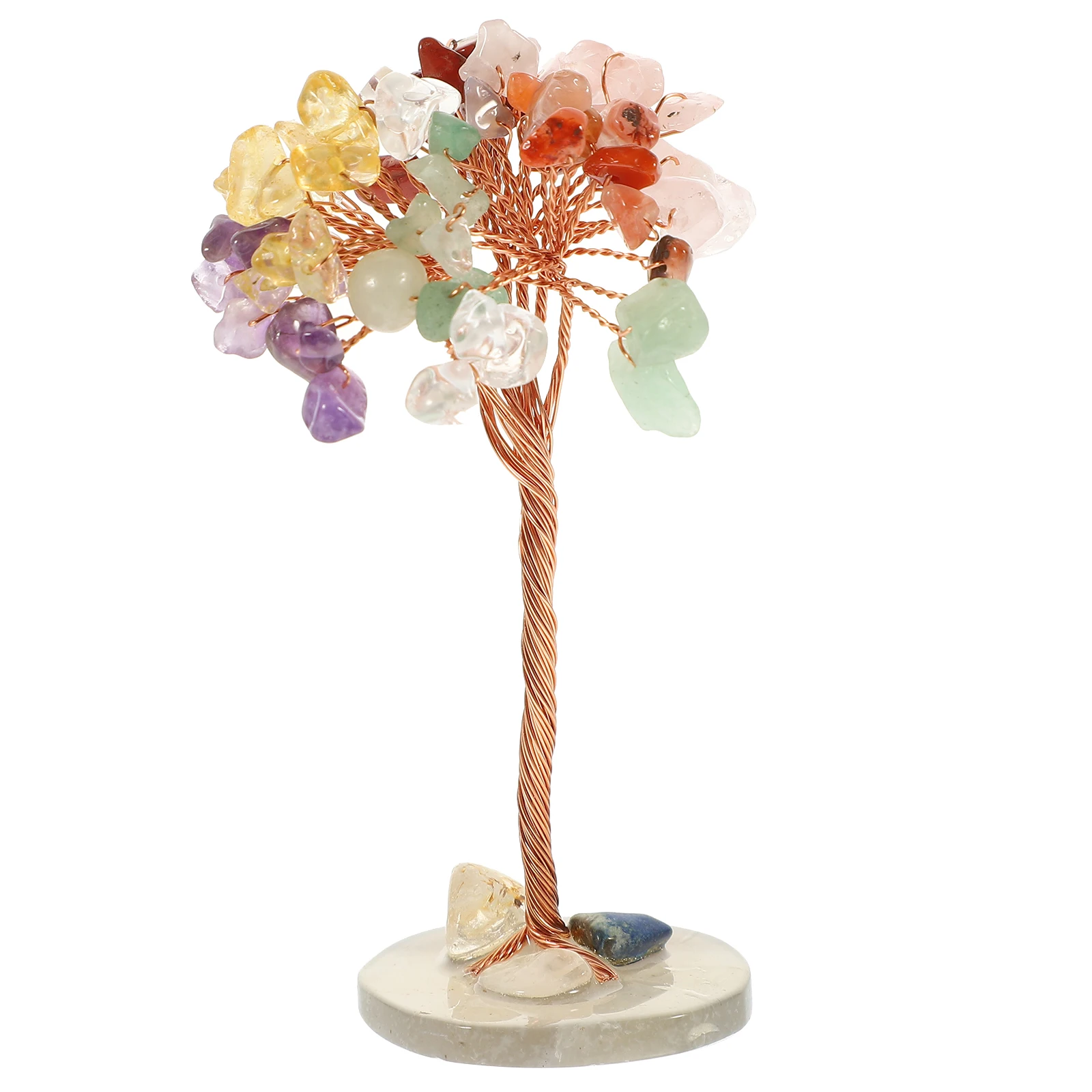 

Crystal Tree Decorative Desktop White Tabletop Desktop nament Metal Crafts Home Car Photography Props L Decor