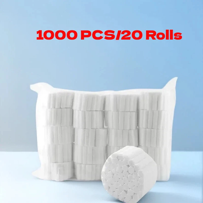 

1000 шт./20 рулонов: Стоматологические хирургические ватные тампоны для зубов, высокочистые, для отбеливания зубов, расходные материалы для стоматологов