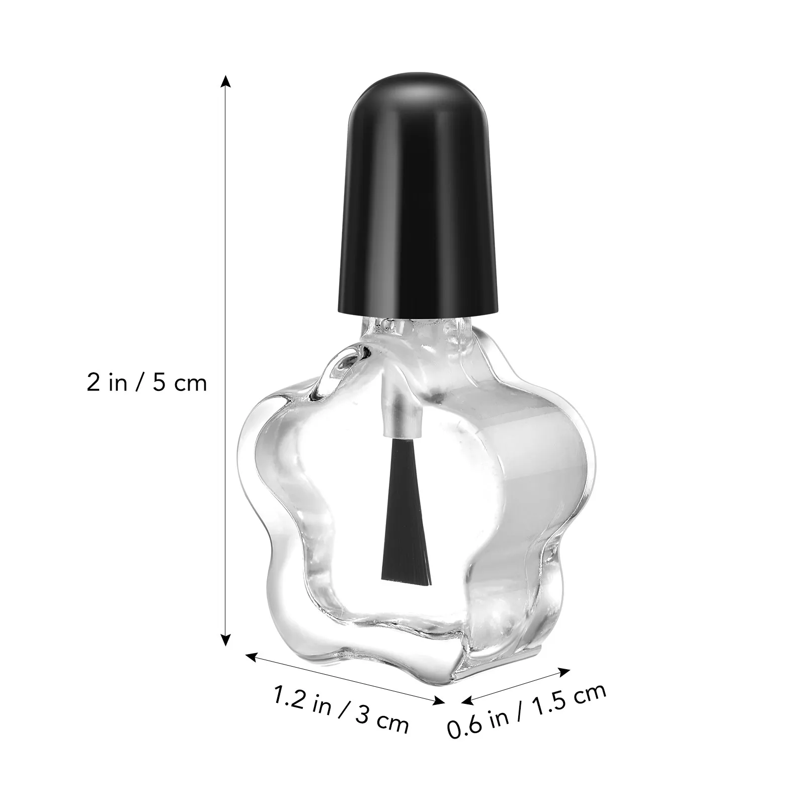 10pcs 5ml Pentagonal Empty Nail Polish Bottles Glass Containers Portable Leak Proof Premium Material DIY Gifts Travel Size