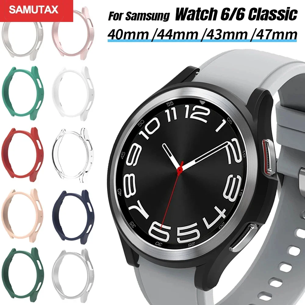 Watch Case for Samsung Galaxy Watch 6 40mm 44mm Screen Protector PC Bumper All-Around Galaxy Watch 6 Classic 43mm 47mm Cover